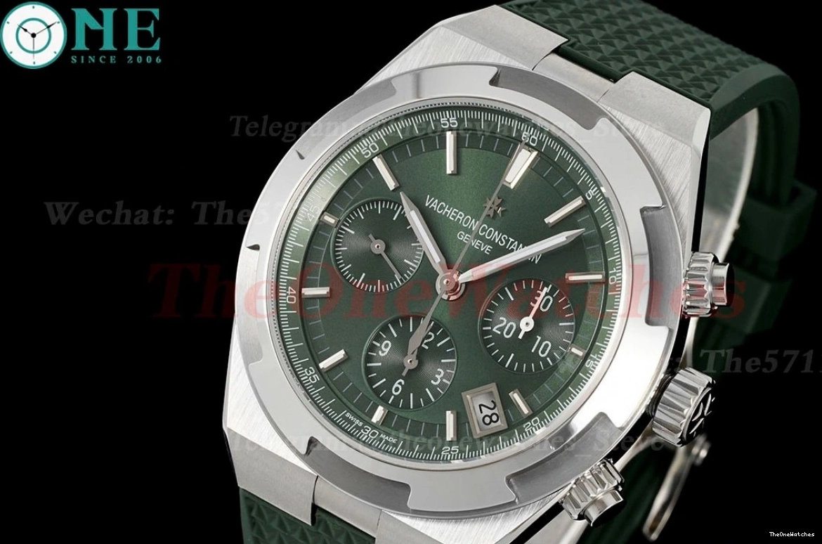 Overseas 5520V RU Dial 8F A7750 Green 41mm SS Mod 0309